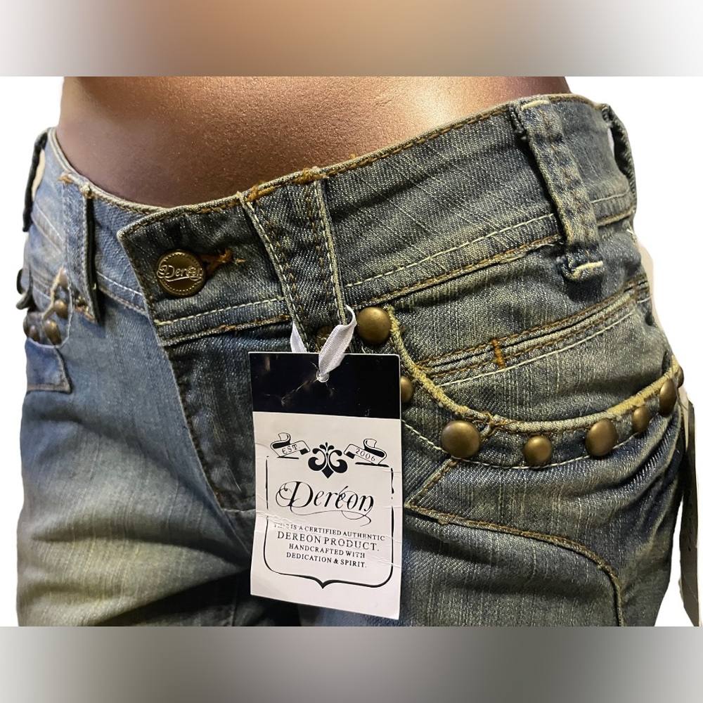 Rare Y2K Deréon Denim Capris - Picture 7 of 10